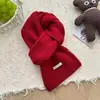 Cachecol de Lã Macio Versátil de Cor Sólida para Mulheres Outono e Inverno Estiloso Branqueador Cachecol de Lã Estudante para Homens Fabricante
