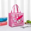 Bolsa térmica para marmita de estudante com desenho, bolsa térmica portátil infantil, lancheira quadrada fofa, bolsa de almoço, bolsa de mão