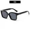 Nuevas Gafas de Sol Cuadradas de Alta Gama Versátiles Estilo Callejero Y2K Moda Europea y Americana Hip-Hop Tendencia Protección Solar Gafas de Sol Transfronterizas