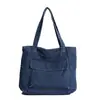 Bolso de Lona de Mezclilla Lavada de Color Sólido Simple para Mujer 2026 Nuevo Bolso Versátil de Primavera para Estudiante Bolso Cruzado Casual