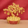 Adorno de Árbol de la Fortuna del Año Nuevo del Caballo - Árbol del Dinero Giratorio con Lingotes de Oro para Atraer Riqueza, Pieza Decorativa de Escritorio