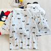 Pijama de Algodão Nuvem Estilo Novo 2025 para Mulheres, Shorts de Manga Curta de Verão, Conjunto Doce e Fofo de Desenho Animado para Casa