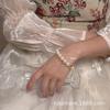 Chen Mo novo pulseira de contas de pérola elástica vintage nicho pulseira vintage de médio-antigo francesa europeia e americana para o dia a dia