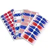 Zhengxiang Transfronteiriço Novo Filme para Esmalte Dia da Independência Americana Adesivos de Unha Adesivos de Unha com Glitter de Estrela Bandeira dos EUA Europeia e Americana