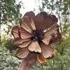 Pintura al Óleo Hecha a Mano FloresFlor Seca Individual, Flor de Cáscara de Fruta Seca Gigante, Piña Materiales para Arreglo Floral DIY, Estilo Bosque