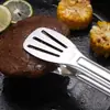 Pinzas para Alimentos de Acero Inoxidable 304, Pinzas para Barbacoa, Pinzas de Tres Líneas, Pinzas para Hornear Pan, Pinzas para Bistec, Pinzas para Alimentos de Hotel y Restaurante
