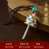 Colgante Vajra Cruzado Estilo Tíbet Recuerdo de Lugar Turístico Punta de Color Rueda Pequeña Adornos Colgantes Pequeños Llavero Adornos Colgantes para Mochila Escolar