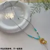 Cordón Trenzado Hecho a Mano con Perlas de Agua Dulce Naturales y Magnesita, Adecuado para Colgar Amuletos Budistas, Hebilla de Seguridad, Agujero Horizontal, Cordón para Colgante con Doble Agujero