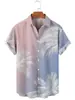 Camisa hawaiana estampada de verano para hombre, informal, de estilo independiente, de gran oferta, para vacaciones en la playa, fabricante transfronterizo.