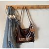 Bolso Cruzado de Hombro Retro Casual Nuevo para Mujer Bolso Simple con Letra Bolso Tote Cruzado para Viajes Diarios Mochila Multifuncional para Estudiantes