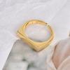 Ventas Directas de Fábrica Anillo para Mujer Estilo Coreano Simple Geométrico Rectangular Plano Anillo para Mujer S925 con Abertura Ajustable