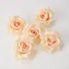 10 cores perfume cabeça de flor rosa simulação tecido de seda cabeça de flor rosa DIY manual chapéu adorno de cabeça parede de flores material de decoração