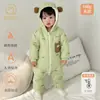 Maimi 160g Ropa Exterior para Bebé Acolchada de Algodón con Cremallera, Pelele de Invierno y Otoño para Bebé, Clase A, Forrado de Felpa y Traje de Gateo Engrosado