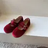 Zapatos de invierno para niños estilo Chanel de doble botonadura, zapatos de terciopelo para niños pequeños, zapatos de algodón para niñas con felpa, segundos zapatos de algodón para bebé princesa