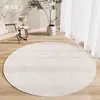 Tapete Redondo Dia dos Namorados Sala de Estar Luxo Leve Toque de Alto Padrão Espessado Quarto Sofá Casa Estilo Creme Tapete Antiderrapante
