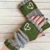 Guantes de Punto Cálidos y de Moda para Mujer de Otoño e Invierno, Guantes Cálidos para Exteriores de Medio Dedo con Hilo Acrílico y Diseño de Bloques de Color, Transfronterizo