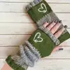 Guantes Personalizados para Otoño e Invierno, Guantes de Punto Cálidos y de Moda para Mujer, Moda Transfronteriza Guantes Bordados Patchwork Cálidos