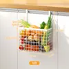 Estante de Almacenamiento para Gabinete de Cocina del Hogar Organizador Multifuncional para Colgar en la Puerta Estante de Almacenamiento para Sala de Estar Cesta de Almacenamiento para Film Transparente Estante para Frutas