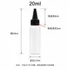 En Stock Suministro Directo Botellas de Plástico Exprimibles de HDPE con Boquilla Blanca Puntiaguda para Tinta, Pegamento, Esmalte de Uñas y Otros Líquidos, Varias Opciones Disponibles