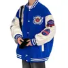 Traje de Baseball Americano Masculino Outono e Inverno Estilo Japonês Marca da Moda Jaqueta Bomber Solta Casaco de Casal Top Casual Masculino