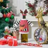 Nueva bolsa creativa de reno para botella de vino de Navidad transfronteriza, bolsa para botella de champán, decoración de fiesta de evento navideño