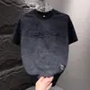 Camiseta de Manga Corta para Hombre 2026 Nueva de Verano Moderna Estilo Americano Camiseta con Relieve para Hombre, Top Holgado Elegante y Atractivo, Camiseta Versátil