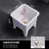 Lavabo pequeño de cerámica con pie alto para lavar en el balcón, lavabo integrado de pie para trapeador doméstico para lavar el trapeador y el paño de limpieza en el baño