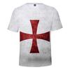 Camiseta de Caballero Templario para Hombre Camiseta Impresión 3D Caballero Temp