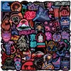 50 Adesivos Neon Japoneses Atacado Criativo Caderno Mala Skate Copo de Água À Prova D'água Decorativo Grafite