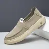 Zapatos de Tela para Hombre 2026 Nuevos de Verano Slip-On Zapatos Perezosos Simples Ligeros Casuales Suela Suave Zapatos de Tela de Seda de Hielo para Hombre