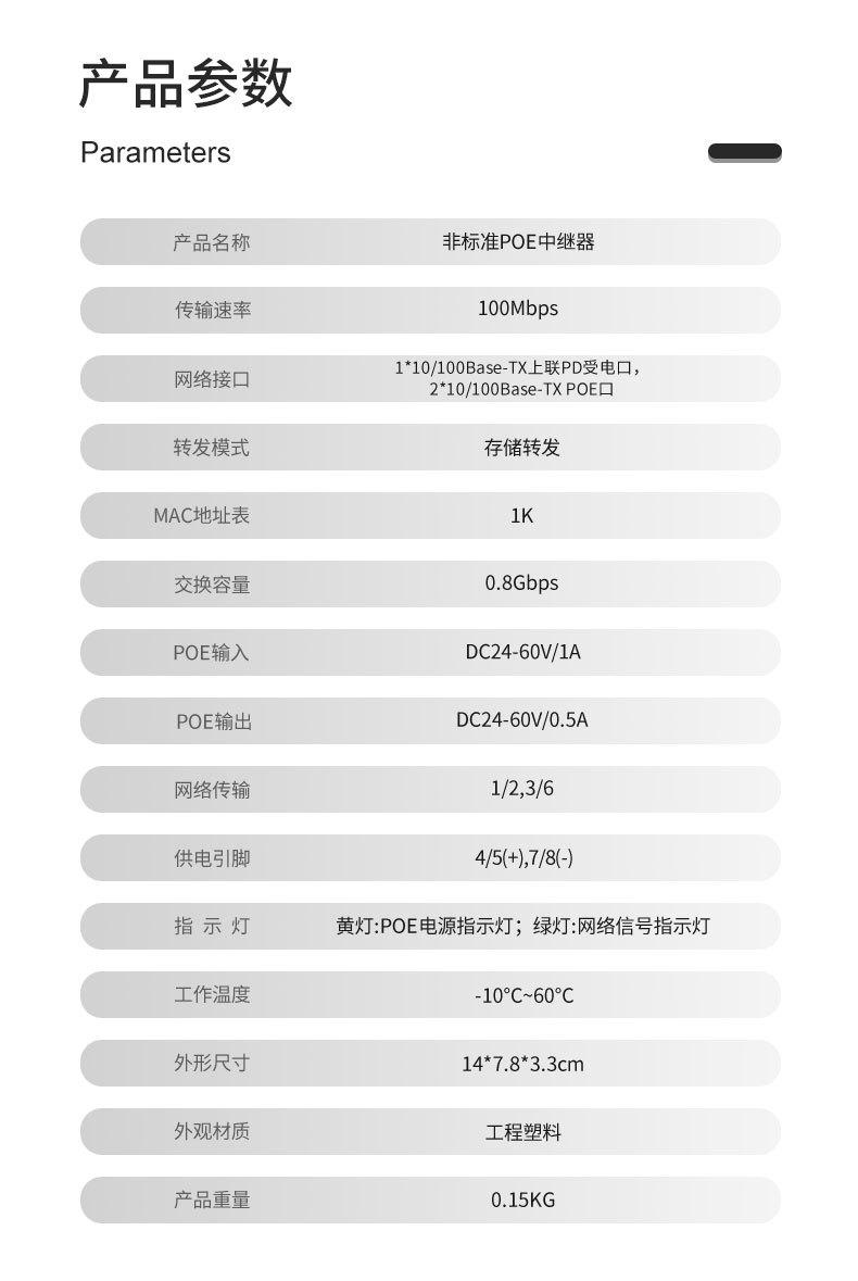 非标准POE中继器