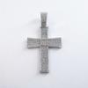 Producto Nuevo Europeo y Americano Personalizado Cruz Cadena Cubana Diseño Nicho Cruz Completa de Diamantes con Hebilla de Dragón Cadena Cubana Oro