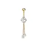 Conjunto de Cinco Peças de Piercings de Umbigo, Piercings de Umbigo Mais Vendidos da Amazon, Piercings de Umbigo com Zircônia, Joias de Piercing