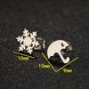 Pendientes de Paraguas de Copo de Nieve Asimétricos Diseño de Nicho Invierno 2025 Acero Inoxidable Perforación de Hélice Personalizada Accesorios de Moda
