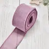 Cinta de Lino Imitación Colorida con Borde de Alambre Rollo de Lino Decoración Navideña Hecha a Mano Cinta Decorativa Empaque Fabricante Mayorista
