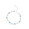 Pulseira de Prata Pura S999 Amor de Cristal para Meninas, Estilo Luxo Leve, Design Elegante, Presente de Amizade de Alto Padrão para Feriados