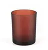 Copo para Vela 7084 200ml Suporte de Vidro para Vela com Tampa Boca Larga Recipiente para Vela de Aromaterapia Frasco Spray Fosco
