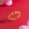 Anillo de oro arena de Vietnam entrelazado anillo abierto latón chapado en oro anillo abierto ajustable rojo neto al por mayor