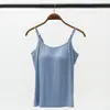 Nuevo Camisole de Primavera y Verano con Copas en el Pecho, Capa Base de Seda de Hielo, No Necesita Usar Sujetador, Espalda Hermosa, Camiseta sin Mangas Versátil para Yoga y Deportes para Mujeres