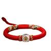 Pulsera Benmingfo Nudo Diamante Zodiaco Plata Cuerda de Mano para Hombres y Mujeres Cuentas Haoyun Cuerda Roja Benmingnian para Hombres y Mujeres