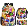 Mochila Infantil de Dibujos Animados Mario Xintu Transfronteriza para Estudiantes de Primaria Gran Capacidad Casual Mochila Escolar Set de Tres Piezas