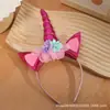 Diadema de unicornio linda de dibujos animados estilo ins diadema arcoíris fantasía accesorios para el cabello creativos para fiesta de estudiantes niños venta al por mayor