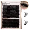 Pestañas Postizas Europeas y Americanas Transfronterizas 300 Racimos Naturales y Densos Curvatura D Injerto Segmentado DIY Pestañas de Racimo Individual 10-100D
