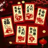 2027 Año del Cordero Sobre Rojo Hojuelas Doradas Escarchado Creativo Dibujos Animados 3D Zodiaco Cien Yuan Mil Yuanes Sobre de Dinero de la Suerte Bolsa de Sobre Rojo de Año Nuevo