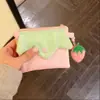 Bolsa para Monedas de Fresas con Lunares Femenina, Mismo Estilo que en Xiaohongshu, Tarjetero Rosa de Alto Valor, Bolso de Mano Portátil, Bolsa de Almacenamiento