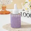 Botella gotero cosmética de 30 ml con incrustaciones de diamantes para comercio exterior transfronterizo, botella para aceites esenciales, botella gotero de vidrio, botella de muestra