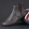 21827 Zapatos de Caña Alta de Otoño para Hombre, Versátiles de Estilo Coreano Casual, Tendencia en Calzado Masculino, Botas Martin Perez Slip-On con Cremallera