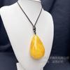 Nuevo estilo colgante de gota de agua tridimensional de cera de abeja estilo étnico cadena de suéter de cuerda retro collar largo de temperamento para mujer hebilla segura