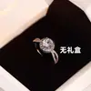 Novo Anel de Casamento de Luxo Anel de Diamante Anel de Casamento para Casal Anel da Moda Simples para o Dia a Dia Ajustável Recomendação ao Vivo