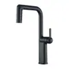 Grifo extraíble de latón en blanco lechoso para agua caliente y fría, grifo de baño ajustable para uso doméstico en color gris plomo para lavabo y fregadero
